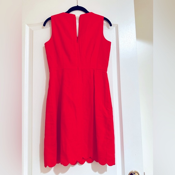 Pink scalloped J. Crew Midi Dress - Picture 1 of 4